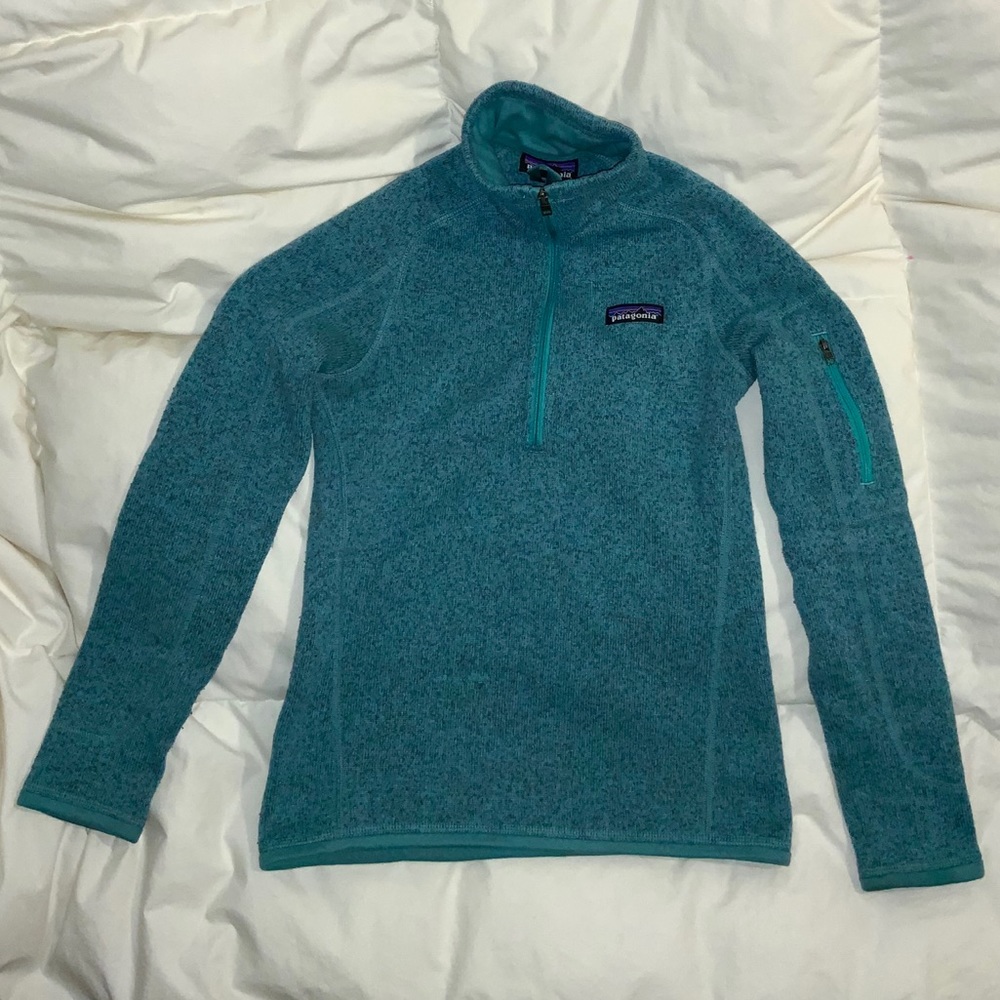 Patagonia 1/4 Zip Teal Better Sweater